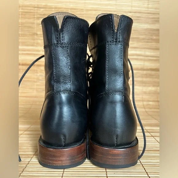 Hand-Crafted Sutro Footwear Mendelle Lace-Up Combat Boots - Picture 2 of 8